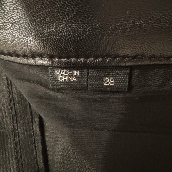 Veronica Beard Beverly Vegan Leather Skinny-Flare Black Pant Size 28 - Picture 7 of 13